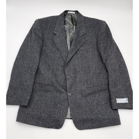 Yves Saint Laurent YSL Cashmere Wool Sport Coat Blazer Herringbone 42R